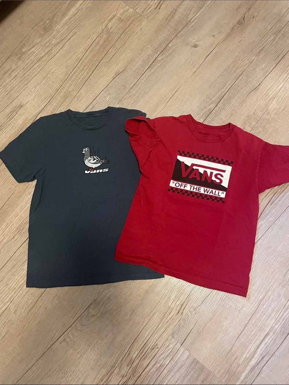 Vans Kids Short Sleeve Tees — Red & Navy